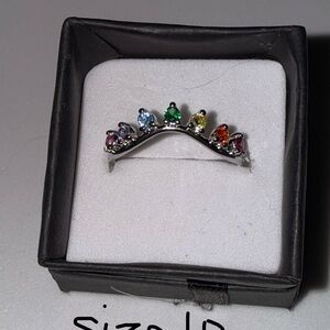 Multicolor Gemstone Silver Ring